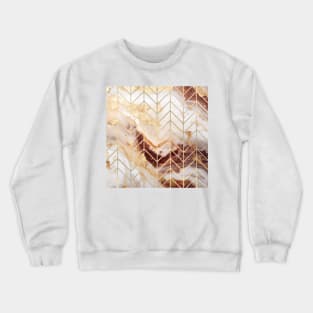 Rose & Gold Marble Chevron Crewneck Sweatshirt